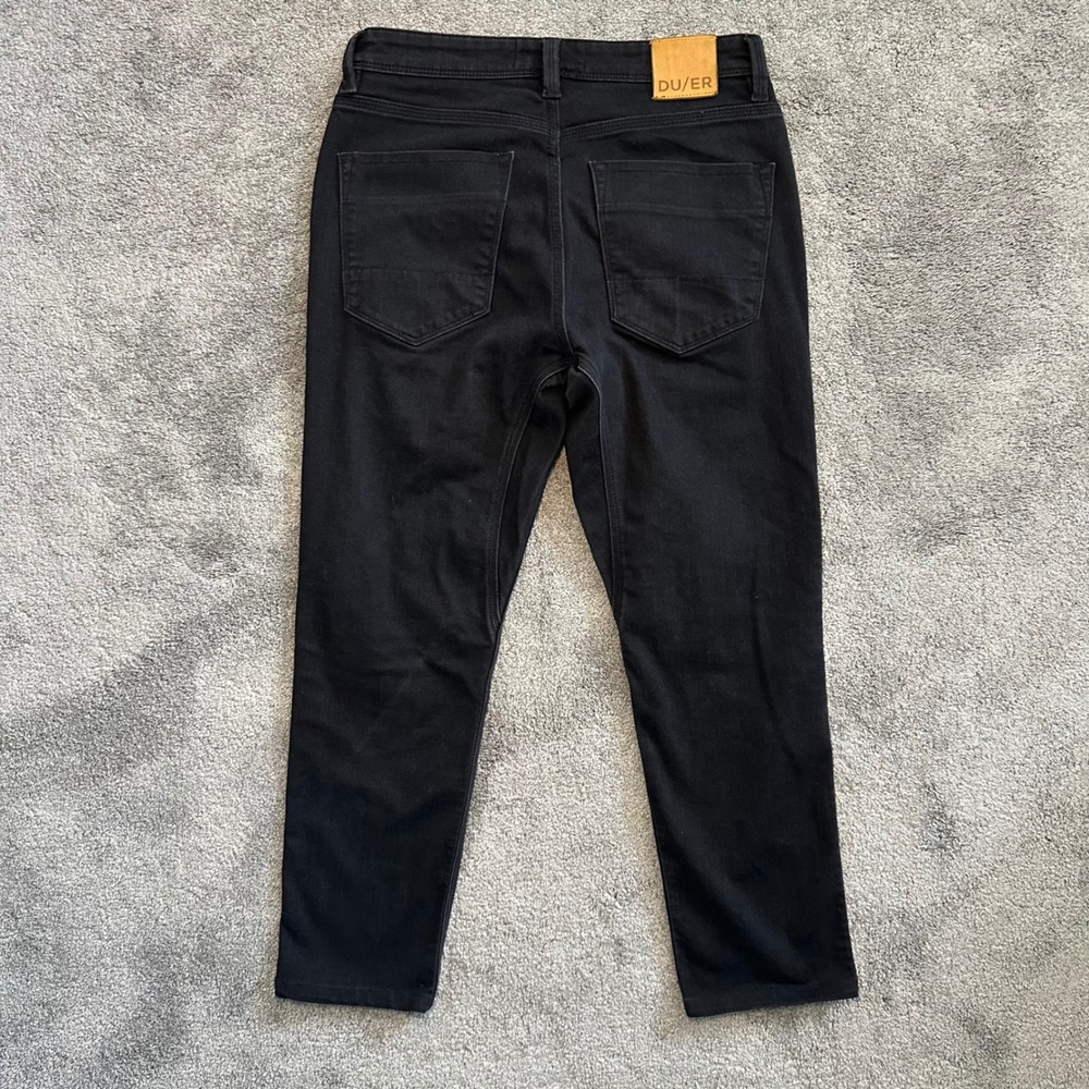 DU/ER L2X Slim Fit Jeans Mens 30x30 (Fit 30x25) Black Performance Pants Stretch